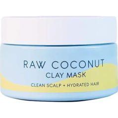 Mermaid + Me The Raw Coconut Clay Mask (200 ml) - sausu matu kopšanas līdzeklis - kokosriekstu eļļa un kokosriekstu ūdens - mitrinošs līdzeklis matu kopšanai - kokosrieksts