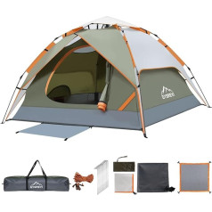 Gysrevi kempinga telts Quick Up Dome Tents Throwing Tents Waterproof Windproof Dome Tent 3-4 Tents Cilvēki kempingam Outdoor Trekking