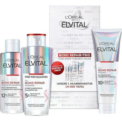 L'Oréal Paris Elvital Bond Repair šampūna, šampūna un kondicioniera dāvanu komplekts, 3 gab.