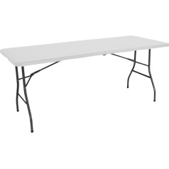 Pārnēsājams ēdināšanas galds Taisnstūra 180cm 7 House Multi Use Camping Indoor Outdoor Events Resin Table un tērauda kājas 4-6 cilvēki un 150kg slodze