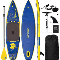 Santasup Augstāka izmēra airu dēlis Surfbrett SUP Komplettes Paddleboard Zubehör Verstellbares Paddel, Pumpe, ISUP Reiserucksack, Leine, wasserdichte Tasche, Erwachsene Paddelboard