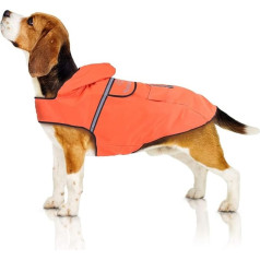 Bella & Balu Dog Rain Coat, Waterproof Hooded Dog Coat with Reflectors for Dry Safe Walks, Dog Playground and Holidays with Dog