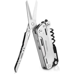 KH-Security 350136 Security Unisex - Adult Roxon Storm Multifunctional Tool, 16-Piece Multitool, Silver, Large