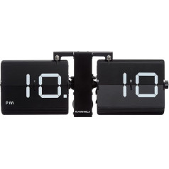 Cloudnola Flip Uhr - Schwarz - Wanduhr/Tischuhr - Digitales Display - Flip Clock - Moderne Wohnzimmer und Büro Deko