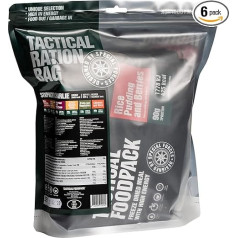 Avārijas pārtikas EPa MRE Sixpack Charlie no Tactical Foodpack - 6 ēdieni 10723 kJ - 8 gadu izturīgs avārijas ēdiens, avārijas pārtika preperiem, vācu armijai, izdzīvošanai, SHTF un Bug Out Bag scenārijiem