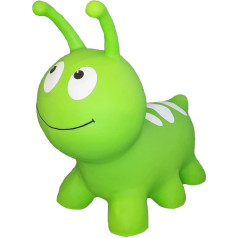 GERARDO'S Toys Jumpy Wurmi Bouncy Animal Green - Piepūšamie dzīvnieciņi no 1 gada - Piepūšamie dzīvnieciņi lietošanai iekštelpās un ārpus telpām - iekļauts gaisa sūknis