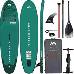 Aqua Marina Breeze Aufblasbares Stand Up Paddle Board (iSUP) Paket, 300 cm Länge, Grün