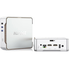 NiPoGi Mini PC W11 Celeron N5105 (līdz 2,9 GHz) Mini galddators, 12 GB RAM 256 GB M.2 SSD Biznesa mini dators, 4K UHD, 2X HDMI+ VGA, WiFi 5, Gigablit Ethernet biznesam/birojam/HTPC.