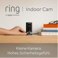 Iekštelpu kamera Ring Indoor Cam, sertificēta un vispārēji lietojama | Funktioniert mit Alexa | Schwarz