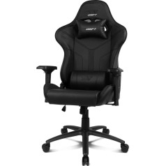 DRIFT GAMING krēsls DR350 -DR350BK - Profesionāls spēļu krēsls, ar 4D-iermeņiem, labākai lietošanai, Klasse 4 Kolben, Neigung, Lenden-/Halswirbelkissen, schwarz/rot