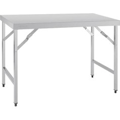 Vogue Edelstahl-Klapptisch 1200 mm, Tisch aus poliertem Edelstahl, Größe: (H) x 1200 (B) x 600 (T) mm, Verwendung im Innen- und Außenbereich, CB905