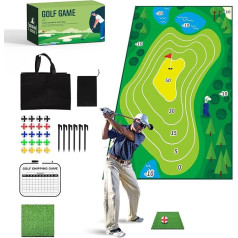 DSDFDS Golf Chipping Play Mat - Mini iekštelpu golfa spēles paklājs Leisure Golf spēle apmācības paklājs Golf Practice Mats Mini Golf Hitting Mat for Indoor Outdoor Play Equipment Backyard Game