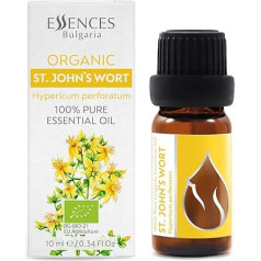 Essences Bulgaria Organic St. John's Wort Essential Oil 10 ml | Hypericum Perforatum | 100% Natural | Undiluted | Organic Certified | Top Quality from Family Business | No Genetic Engineering | Vegan