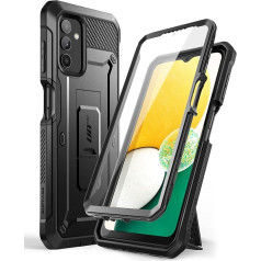 SupCase āra korpuss Samsung Galaxy A13 mobilajam tālrunim Bumper Case 360 grādu aizsargvāciņš [Unicorn Beetle Pro] ar iebūvētu ekrāna aizsargu (melns)