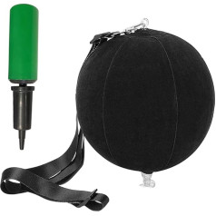 Golf Schlagball Golf Swing Trainer Hilfe mit Inflator Pumpe Smart Assist Treniņu bumba Mācību stājas korekcijas treniņš Regulējams inteliģentas rokas kustību ceļvedis Schwarz