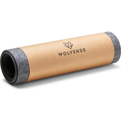 Wolvende Premium Filz Schreibtischunterlage | Multifunktionale Schreibtischunterlage für Home Office (Mittelgrau, 30 cm x 70 cm)