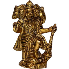 Purpledip Idol Panchmukhi Hanuman Vintage Statue für Tempel (10377)