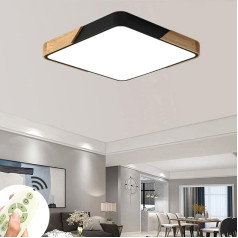 BFYLIN 60 W koka LED dimmable griestu gaisma Dzīvojamās istabas lampa Guļamistabas lampa Virtuves paneļa gaisma Enerģijas taupīšanas gaisma Minimālisma stils + krāsa Melna 60 W telpa