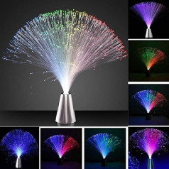 OSALADI Pack of 4 Color Changing Fibreglass Light Battery Operated LED Fibre Optic Lamp Ice Fibreglass Novelty Lamp Lights Toy for Christmas New Year