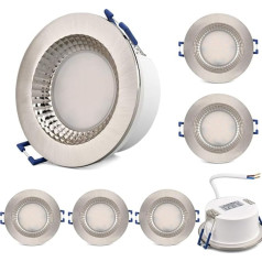 KYOTECH LED iebūvēts starmešu apgaismojums neitrāli balta Ultra plakana IP65 vannas istabas iebūvēts starmešu apgaismojums 6 W 230 V 500 LM neitrāli balta 4500 K mitrā telpa dušas iebūvēts starmešu apgaismojums āra ūdensizturīgs LED iebūv