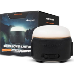 Deeper Power Lantern LED lukturītis, uzlādējams Power Bank viedtālrunim un sonāram, magnētiskie ūdensizturīgie makšķerēšanas un kempinga piederumi