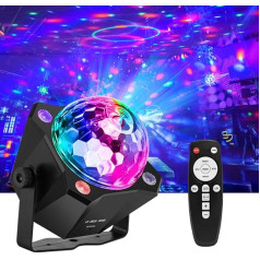 Puse Lights Disco Ball Light, DJ Disco Light Sound Activated Glow Party LED Light 6 krāsas mājas istabas deju ballēm Dzimšanas diena Karaoke Halovīni Ziemassvētki Kāzu šovs Kluba dekorācijas