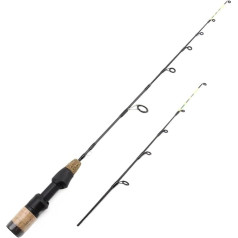 Angelrute 60 cm 2 Spitzen Rod Reel Combos Winter EIS Angelrute Angelrolle Set Rod Pole Tackle Carbon Pole EIS Angelrute Teleskop Angelrute