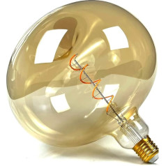 TIANFAN Vintage LED spuldze Diametrs 220 mm Milzu Edisona spuldze 4 W Dimmable LED Special Decorative Light Bulb 220-240 V E27 (Zelta)