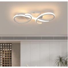 SENQIU LED griestu gaisma, moderna griestu gaisma, LED, 36 W, radoša līknes konstrukcija, balts griestu apgaismojums guļamistabai, viesistabai, gaitenim, gaitenim, virtuvei, ēdamistabai, 3000 K silti balta krāsā