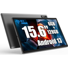 15,6-дюймовый планшет azamp на базе Android 13 с большим IPS-дисплеем HD 1920 x 1080, 6 ГБ/128 ГБ, WiFi и аккумулятором 12000 мАч - идеальное решение для работы, развл