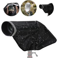 NEEWER 2 in 1 Camera Rain Cover Reflector XL Large Robust Waterproof Nylon Raincoat for Canon Sony Nikon Fujifilm DSLR Cameras and Lenses up to 800 mm with Viewing Window PB017