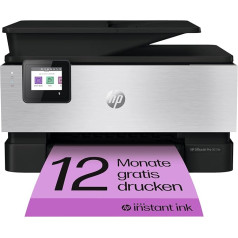 HP OfficeJet Pro 9019e daudzfunkcionālais printeris, 12 mēnešu bezmaksas drukāšana ar HP tūlītēju tinti, HP+, A4, printeris, skeneris, kopētājs, faksa aparāts, Wi-Fi, LAN, divpusējs, HP ePrint, Airprint