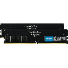 Crucial RAM 32 GB komplekts (2 x 16 GB) DDR5 5200 MHz (vai 4800 MHz) galddatora darba atmiņa CT2K16G52C42U5