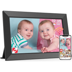 Frameo 10,1 collu WLAN digitālais bilžu rāmis, 1280 x 800 HD IPS skārienjūtīgā ekrāna foto rāmis, elektronisks, 32 GB atmiņa, automātiska rotācija, atbalsta Micro SD karti, fotoattēlu un video koplietošana uzreiz