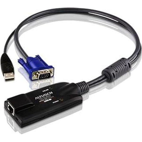 ATEN USB - VGA uz Cat5e/6 KVM adaptera kabelis (CPU modulis), melns