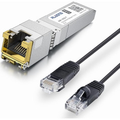 10GBase-T vara tranzistora komplekts - 10G-SFP+ uz RJ45 modulis, kas saderīgs ar Cisco SFP-10G-T-S, Ubiquiti UF-RJ45-10G, Netgear, Microtics S+RJ10, TP-Link, D-Link u.c.