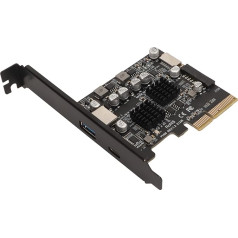 PCIE to USB 3.2 GEN2 karte, PCIE 3.0 to USB A+USB C+Front Type E+19/20PIN Expansion Card, 10Gbps High Speed USB C PCIe karte galddatoram