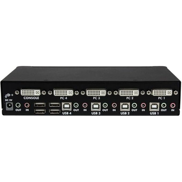 Startech.com 4-портовый KVM-переключатель USB DVI Dual Link с высоким разрешением и звуком