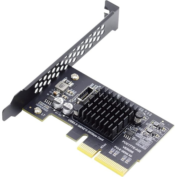 NFHK USB 3.2 Gen2 Type-E 20Gbps Faceplate Female uz PCI-E 4X Express kartes adapteris galddatora pamatplatei