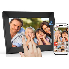 Tibuta WiFi WiFi digitālais foto rāmis 8 collu WiFi digitālais foto rāmis 800 x 1280IPS skārienjūtīgais ekrāns Elektroniskais foto rāmis 16 GB krātuve, izmantojot Frameo Kopīgojiet fotoattēlus vai videoklipus Automātiskā rotācija