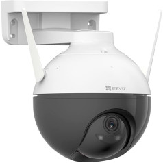 EZVIZ C8C Lite drošības kamera, 1080p WLAN IP PT kamera ar mākslīgā intelekta personas noteikšanu, 30 metru nakts redzamības funkciju, izmantošanai ārpus telpām, ar rotācijas/apvēršanas un SD kartes slotu