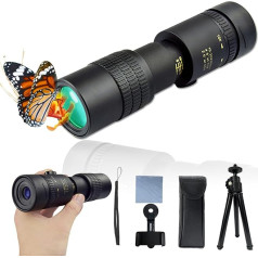 Feelyhee 30x40 Monocular Telescope Powerful HD Waterproof Telescope for Adults with Tripod Interface for Smartphone Telescope for Bird Watching Travel Hunting Camping