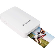 AgfaPhoto - Realipix Mini P - Фотопринтер 2.1 '' x 3.4 '' Bluetooth - Термосублимация 4Pass - Белый, AMP23-WH