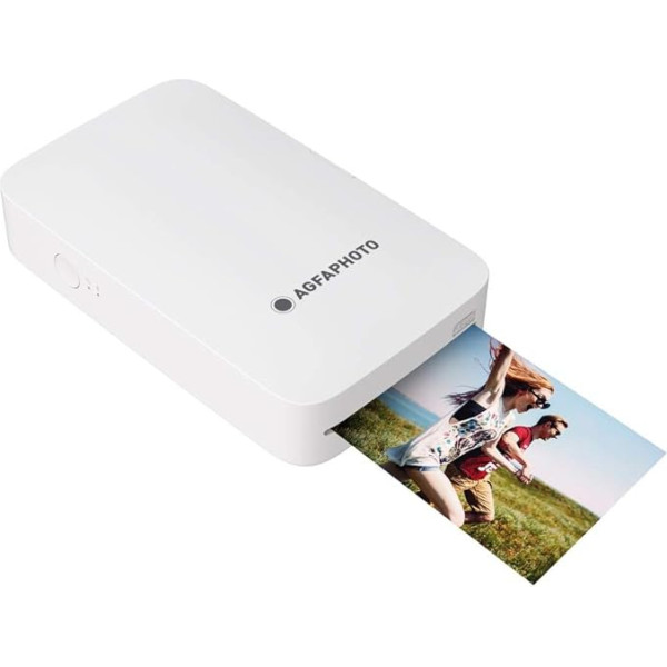 AgfaPhoto - Realipix Mini P - Foto printeris 2,1'' x 3,4'' Bluetooth - Termiskā sublimācija 4Pass - Balts, AMP23-WH