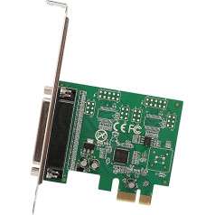 Syba 1 porta DB25 paralēlā PCI Express x1 kontrollera karte zaļa PEX1001010