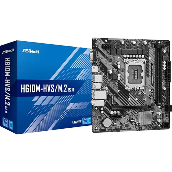 Asrock H610M-HVS/M.2 R2.0 Intel H610 LGA 1700 Micro ATX