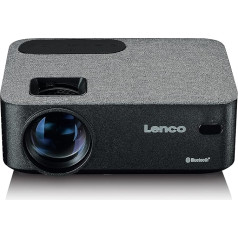 Lenco LPJ-700 Mini projektors - Bluetooth projektors - Mini projektors 4000 lūmenu - 30 000 stundu darbības laiks - Full HD - Bluetooth 5.0-2 x HDMI - USB - Tālvadības pults - Melns/pelēks