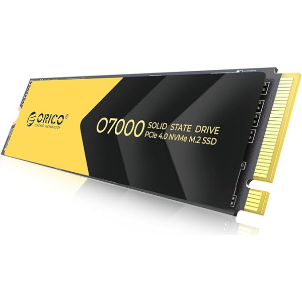 ORICO M2 SSD 2TB, NVMe SSD M.2 с радиатором, PCIe 4.0 x 4, до 7000 МБ/с, SLC кэш 3D TLC NAND, M.2 2280 внутренний SSD для PS5, настольных ПК и ноутбуков - O7000