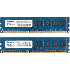 DDR3 1066 PC3-8500U 8GB komplekts (2X4GB) RAM 4GB 2Rx8 240-pin Dimm CL7 1.5V Desktop atmiņas moduļu atjaunināšana