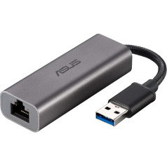 ASUS USB-C2500 USB-RJ45 tinklo adapteris (RJ45 2.5G prievadas, USB 3.0, Plug & Play)